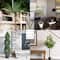4ft. Artificial Capensia Bush with Rattan Basket